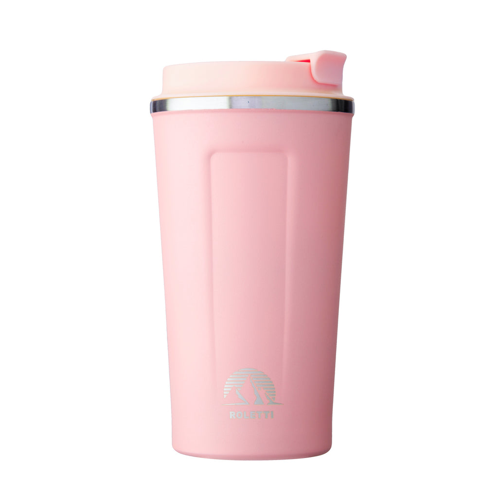 HYDRATE 500ml Insulated Travel Reusable Coffee Cup with Leak-proof Lid,  Cotton Candy